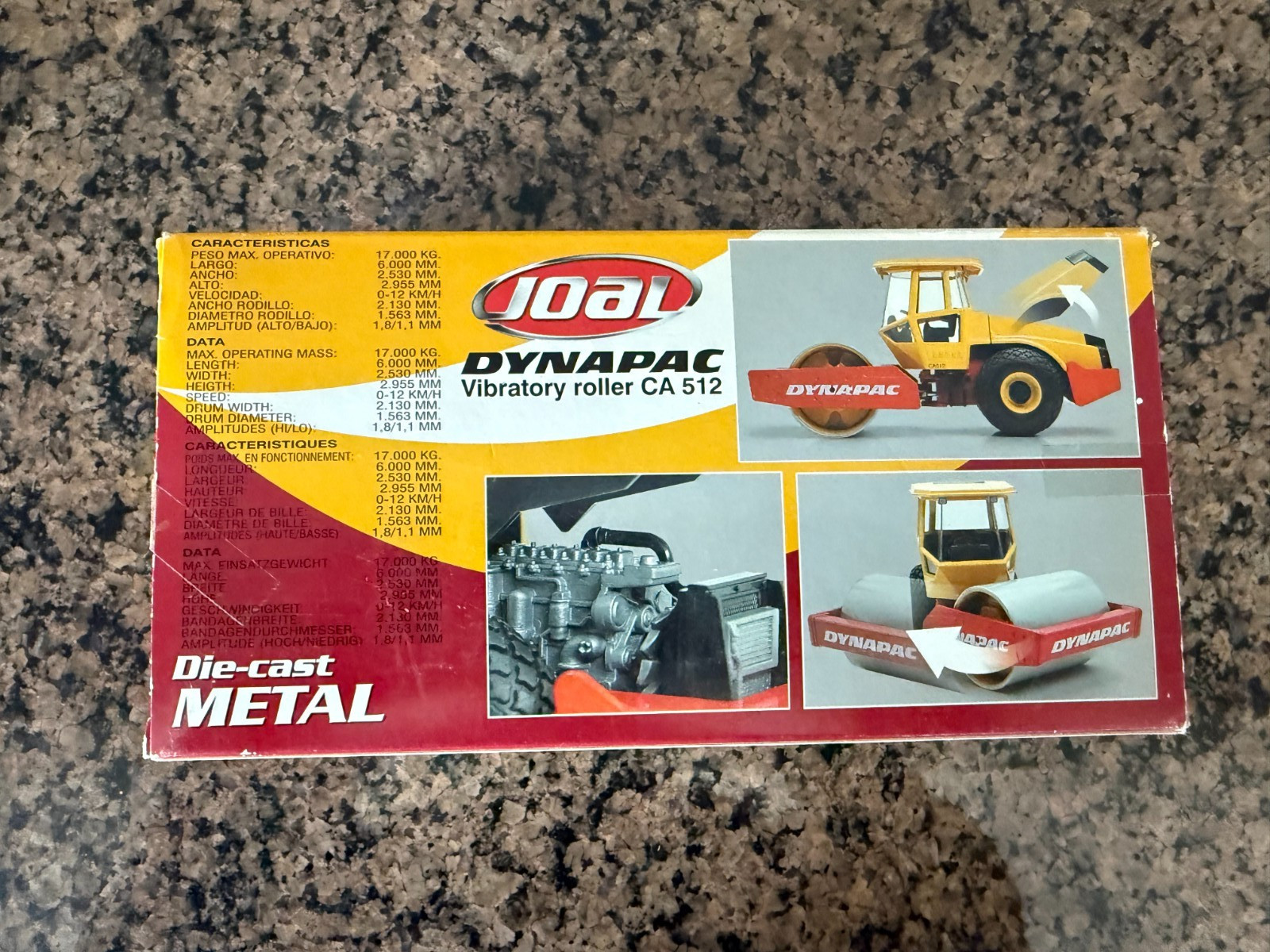 1/35 JOAL DYNAPAC VIBRATORY ROLLER CA 512 SMOOTH DRUM