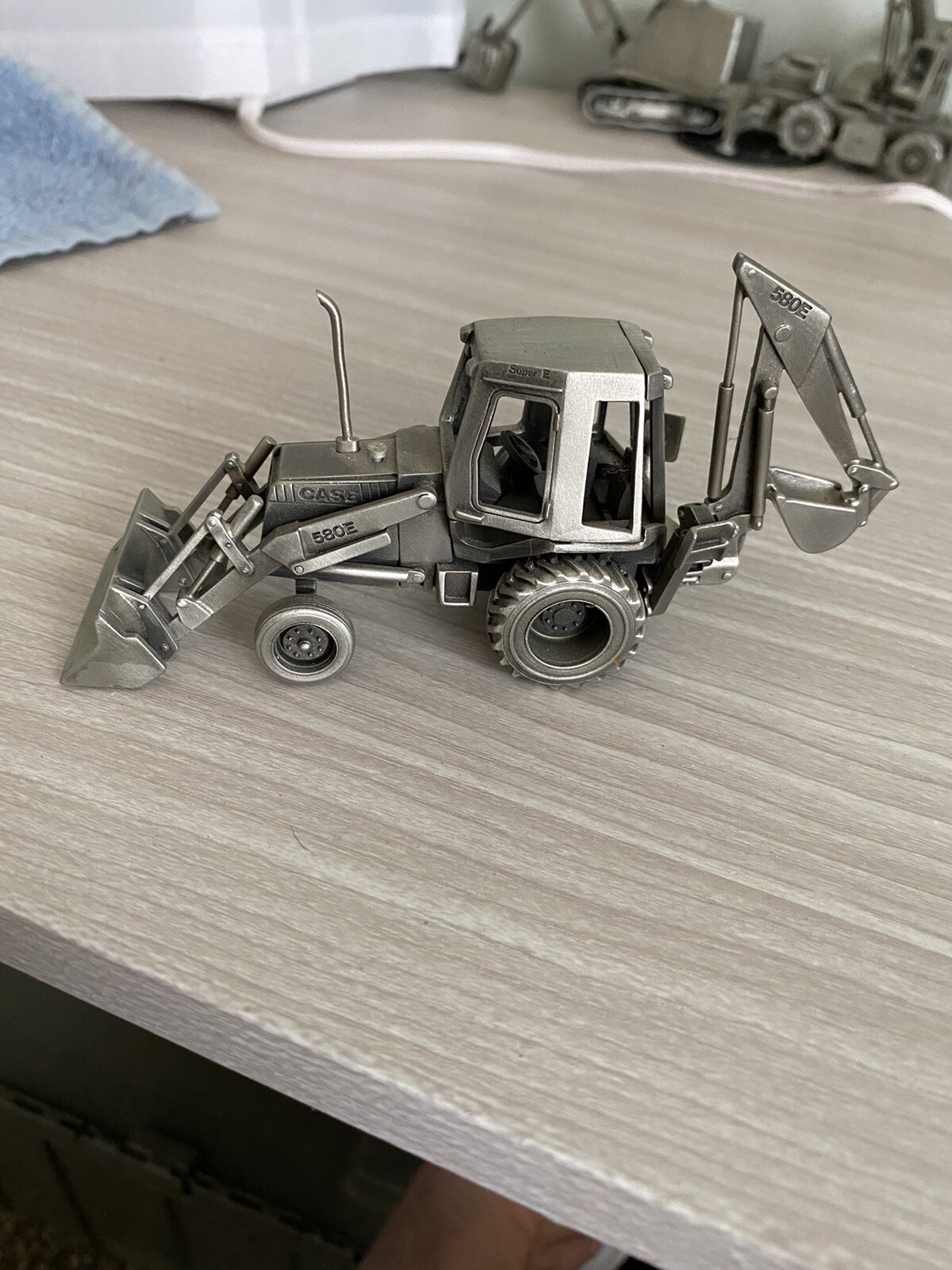Case 580E Backhoe Precision Pewter Artisans Hard Hat Collection