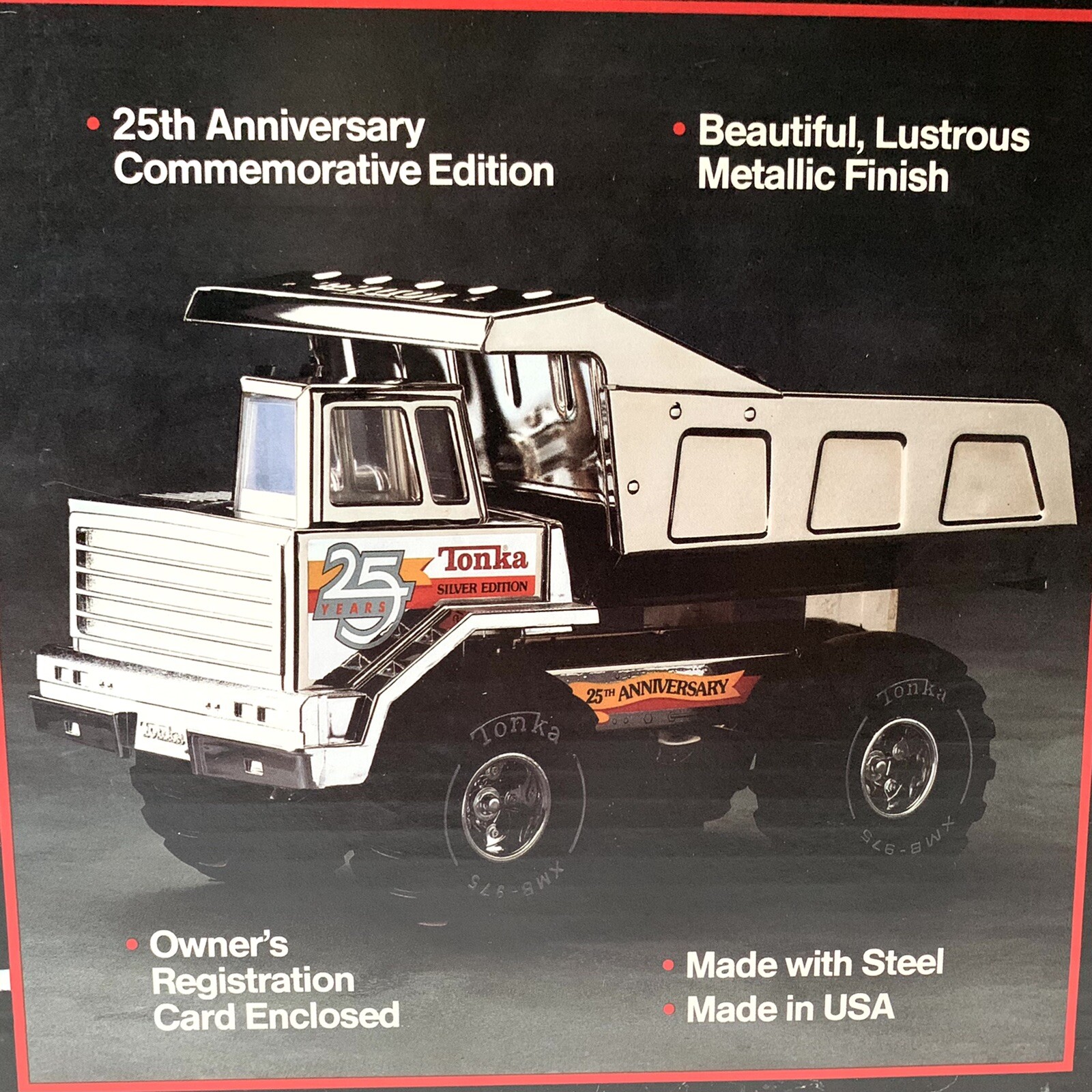 1990 TONKA Anniversary Dump Truck 25th Year Silver Edition NEW in UNOPENED BOX