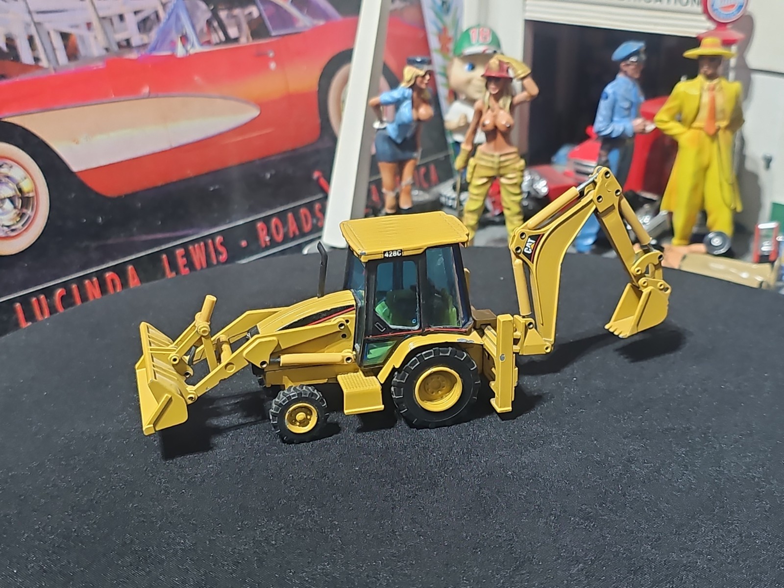 VINTAGE RARE NZG JB503 Modelle 1:50 Scale Caterpillar 416C Backhoe Loader