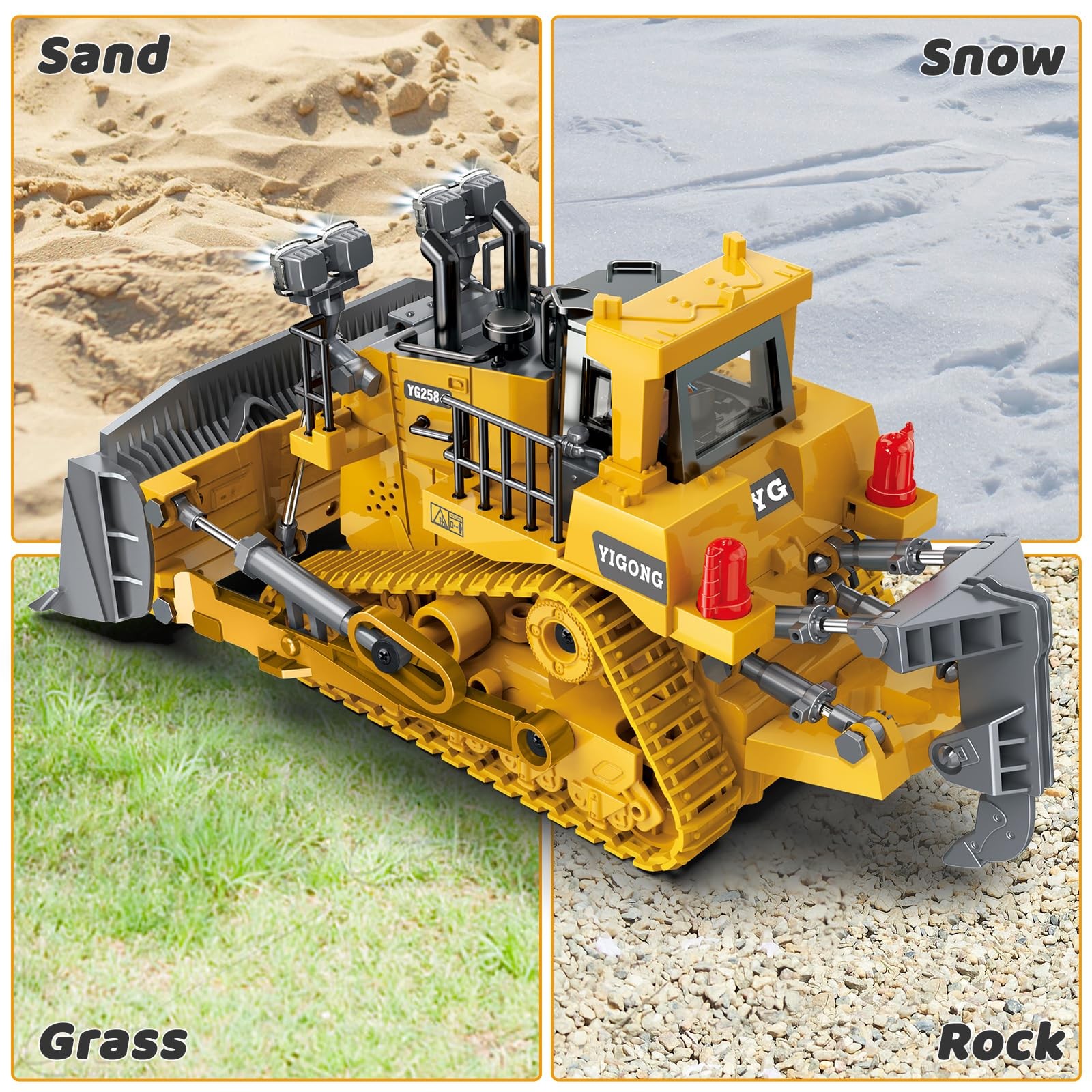 Bulldozer Với Pala De Metal Y Luces Para Ninos Mayores De Seis Anos Lujo