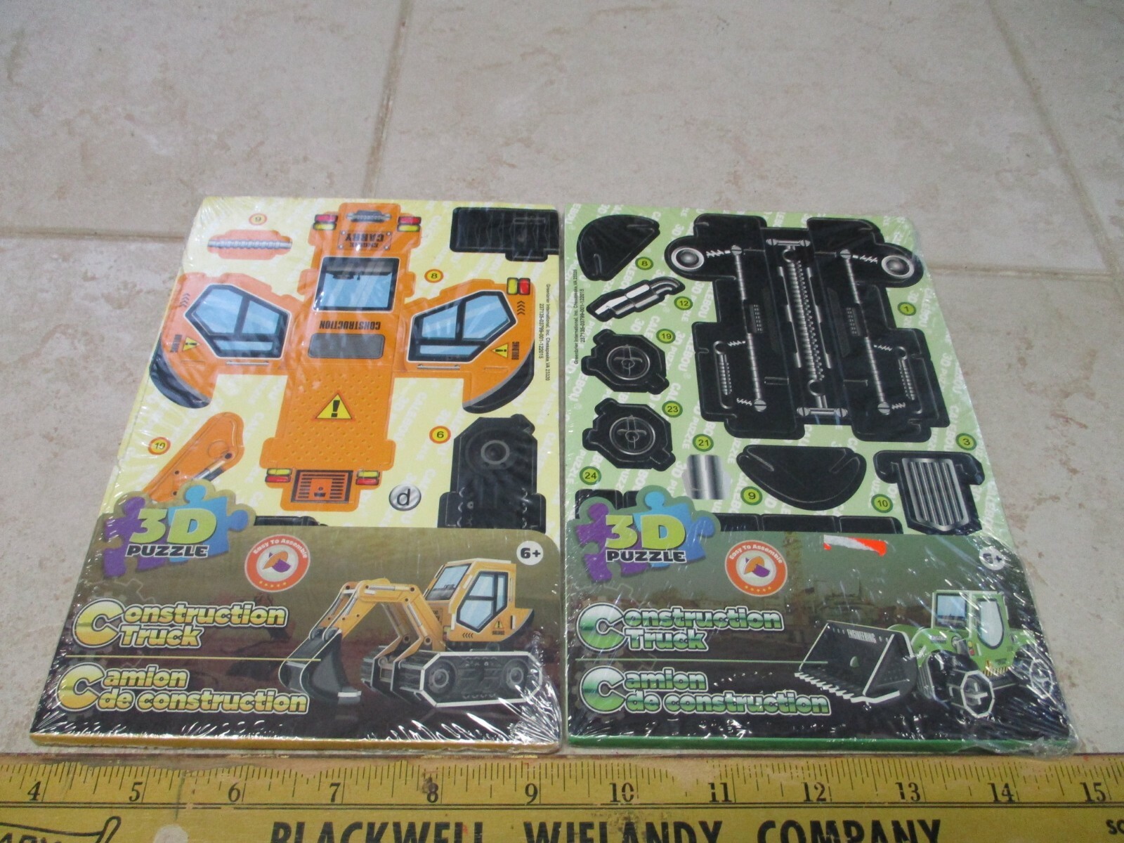 Lot 2 new 3D Puzzles Creative Kids Construction Truck Loader Greenbriar Toys Kit