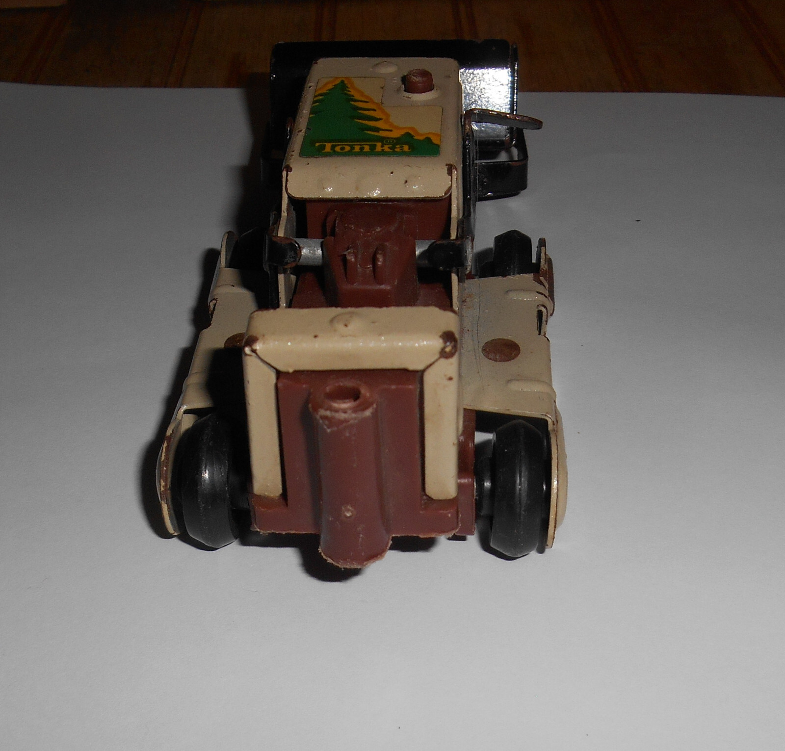 Vintage Tonka Bulldozer Mini Front End Loader – Beige + Black RARE