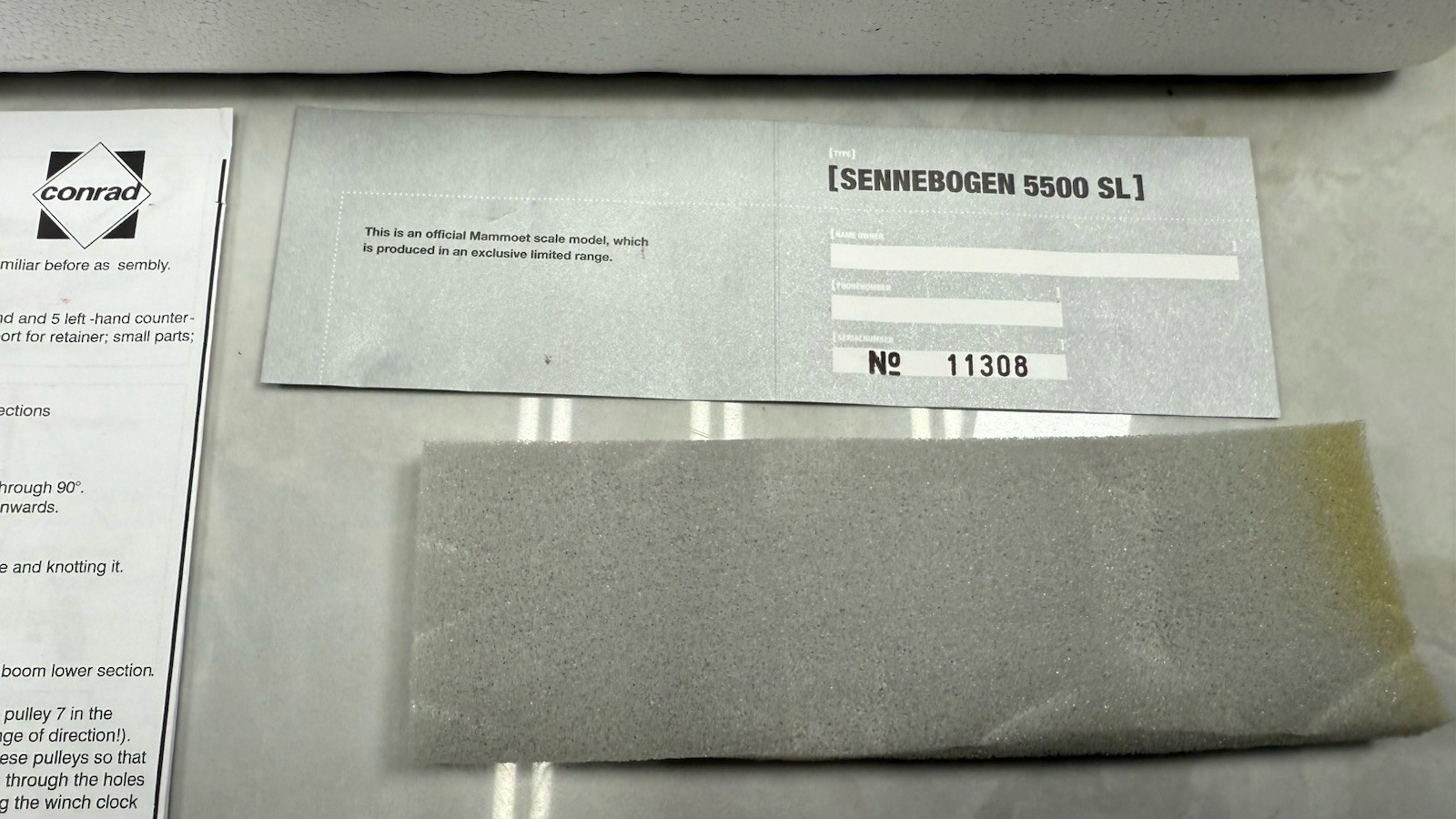 Sennebogen 5500SL Crawler Crane 1:50 Scale
