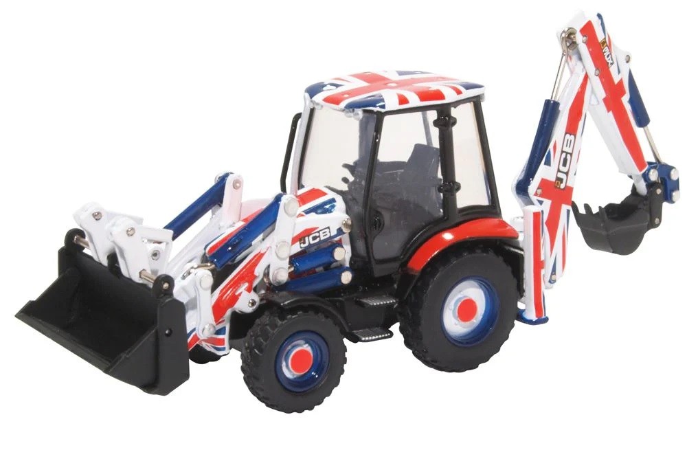 OXFORD DIECAST – JCB 3CX Backhoe – Union Jack – 1/76 – Oxf763cx002