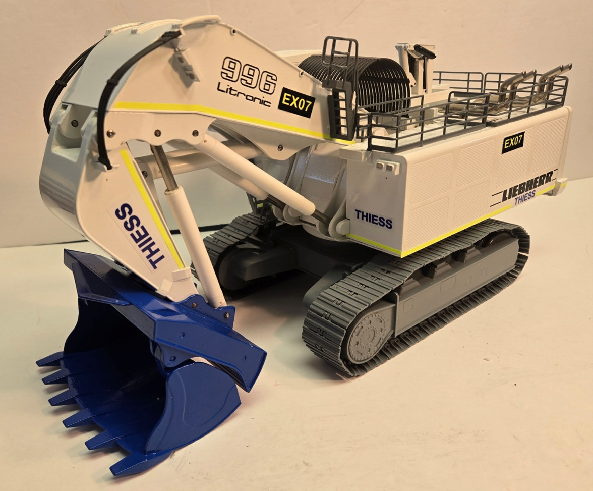 1/50 CUSTOM Liebherr R996 Mining Backhoe in THIESS Mining colors – FREE SHIPPING