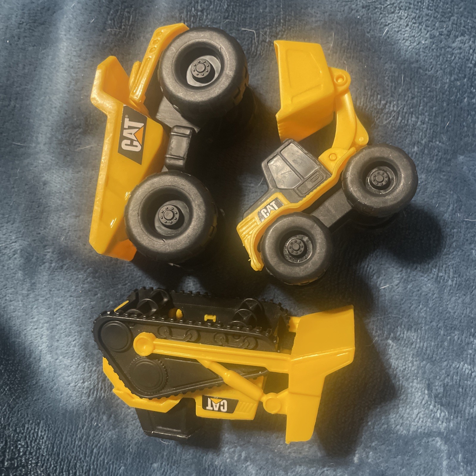 Mini CAT Dump Truck Excavator Loader Plastic Caterpillar 3 Toys Toy