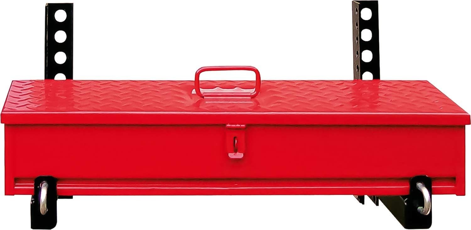 LARIN MTB-28R Red 28″ Tractor Metal Tool Box, Heavy Duty Steel, Diamond Tread…
