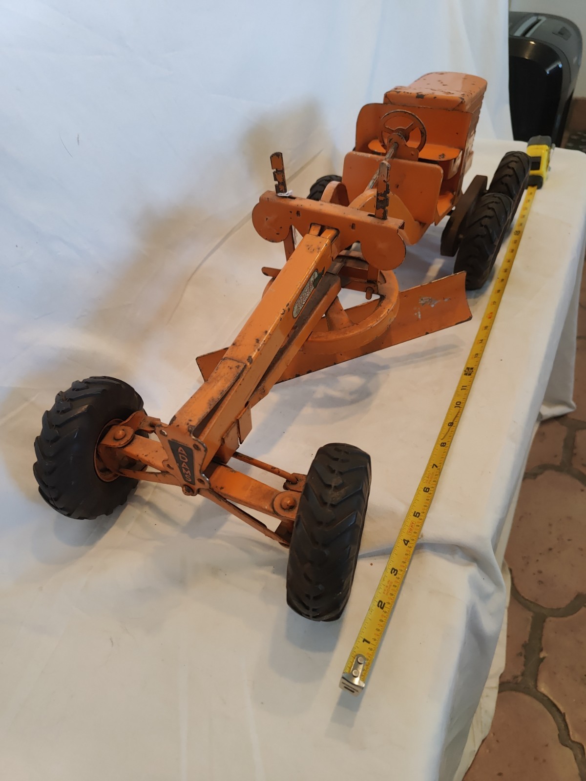 Doepke Model Toys Adams Road Grader Diesel Motor Steel 1950’s Vintage Fair Cond.