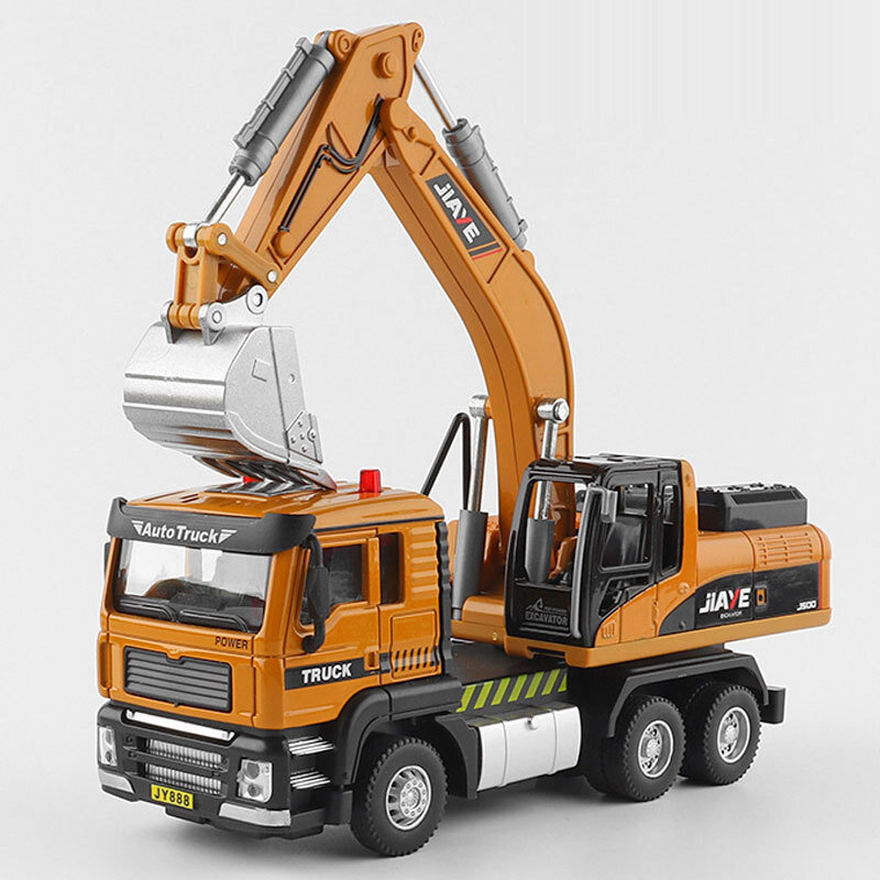 1/50 Excavator Toy Truck Diecast Model Toy Car Construction Vehicle Boys Toys