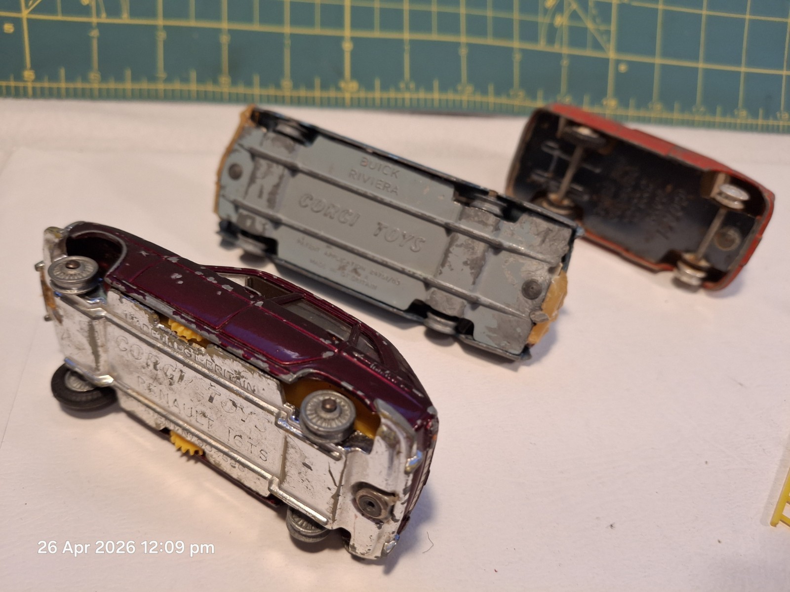 Corgi Lot of 4 Vehicles Buick Renault Bedford La France Aerial Truck
