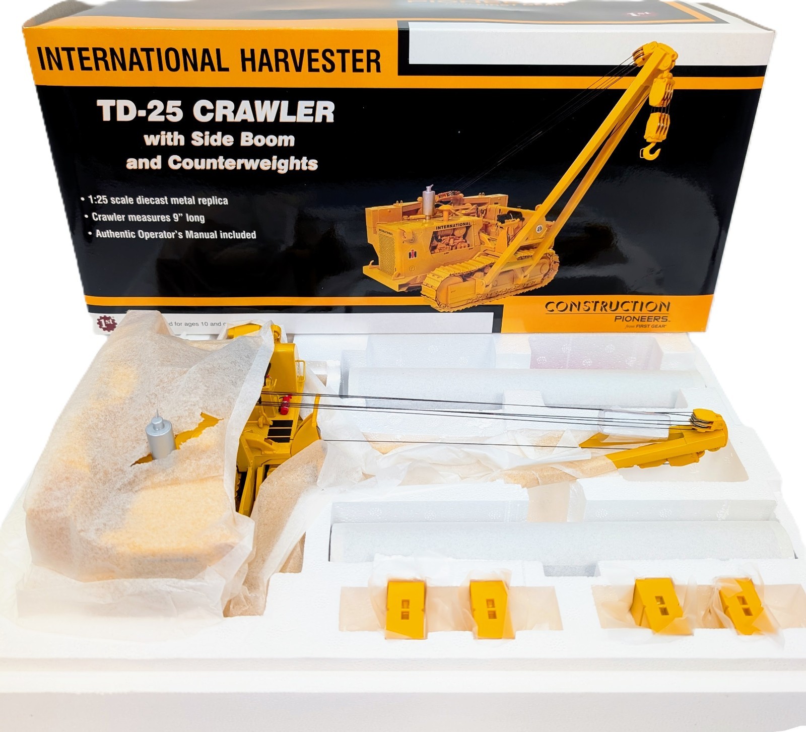 1/25 IH TD-25 Crawler W/Side Boom & Counterweights First Gear