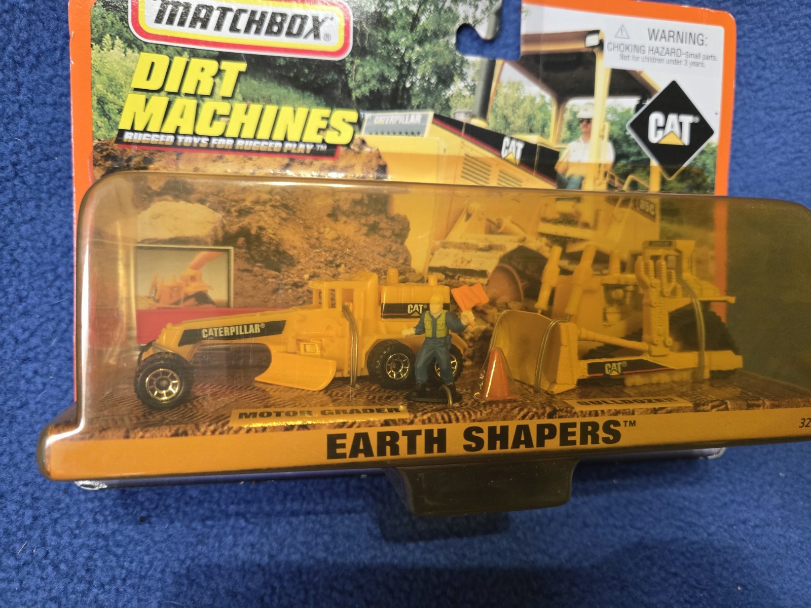 VINTAGE 1997 MATCHBOX DIRT MACHINES CATERPILLAR EARTH SHAPERS GRADER & BULLDOZER