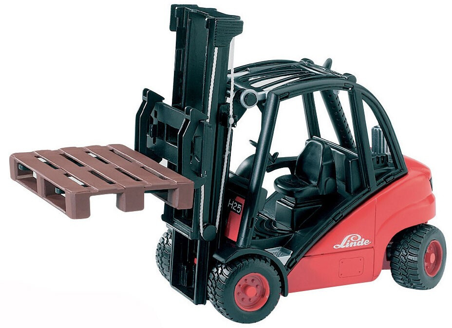 BRUDER – Elévateur LINDE H30D avec palette jouet BRUDER – 1/16 – BRU2511