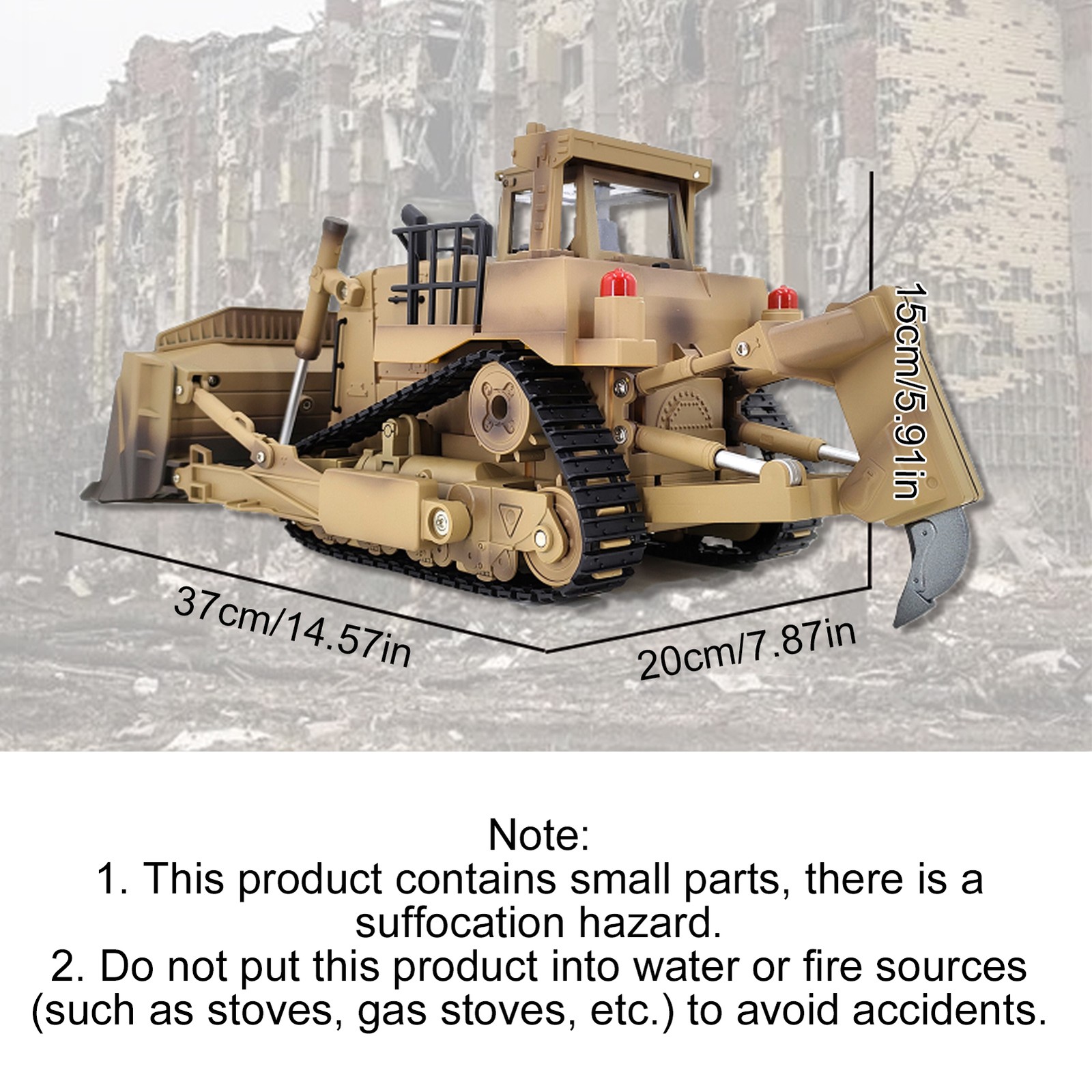 1/16 RC Dozer Design With Liftable Blade For Construction RVOS