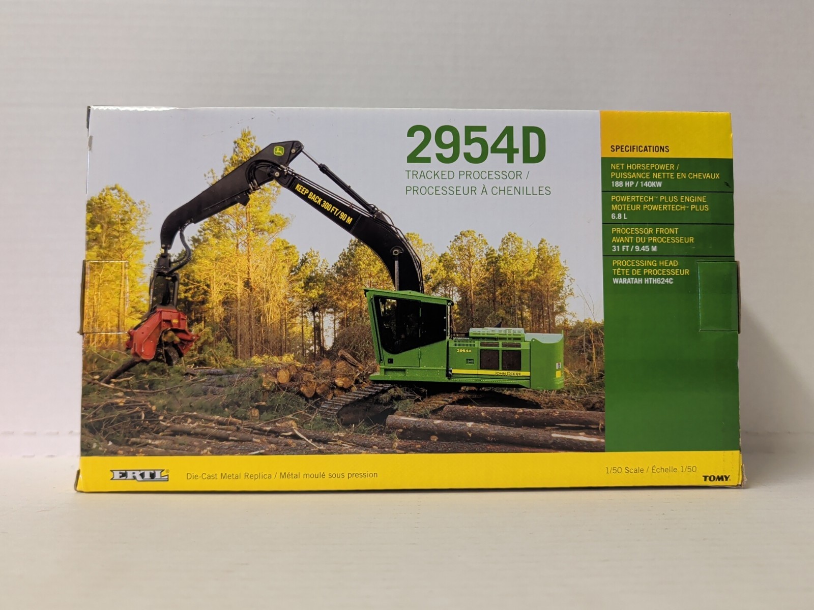 John Deere 2954D Tracked Forestry Processor Prestige Collection 1:50 NIB DVD