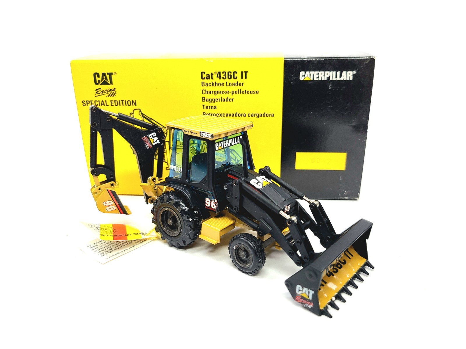 Caterpillar Cat 436C IT Backhoe Loader Racing Edition NZG 1:50 Scale #429/01 New
