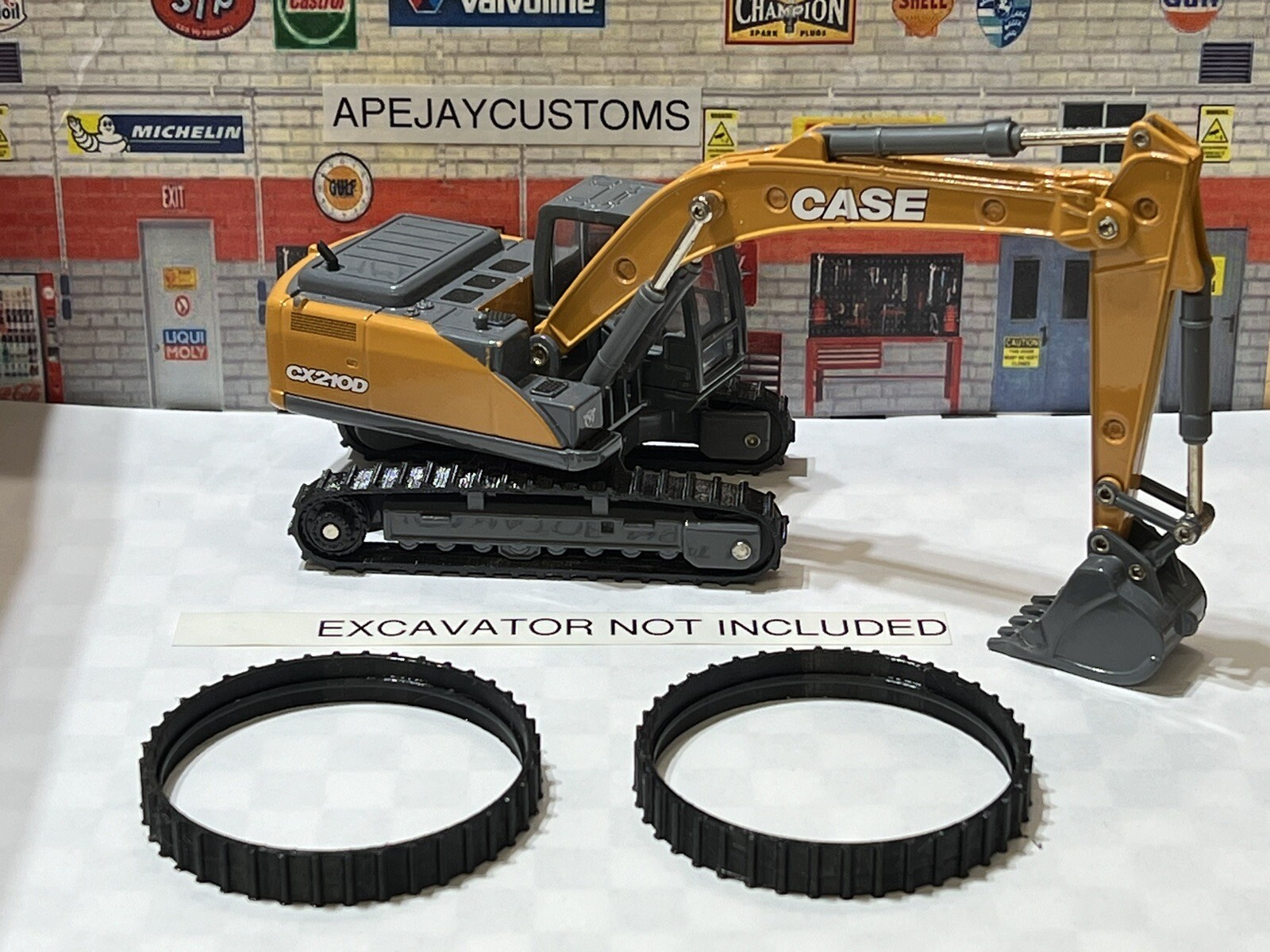 ERTL Diecast case cx210D Excavator Equipment (TRACKS ONLY)