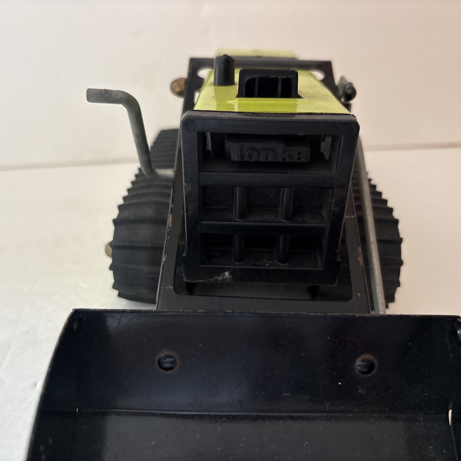 Vintage TONKA T-6 Front end Loader Excavator 1970s Green Steel Bulldozer Digger