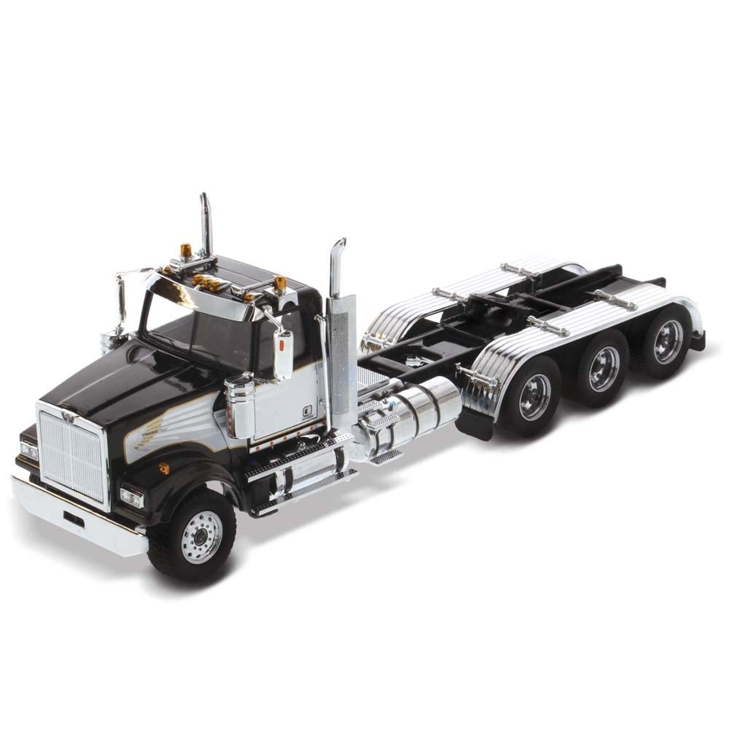 1:50 Scale Western Star 4900 SF Day Cab Tridem Tractor – Open Hood – Detroit …