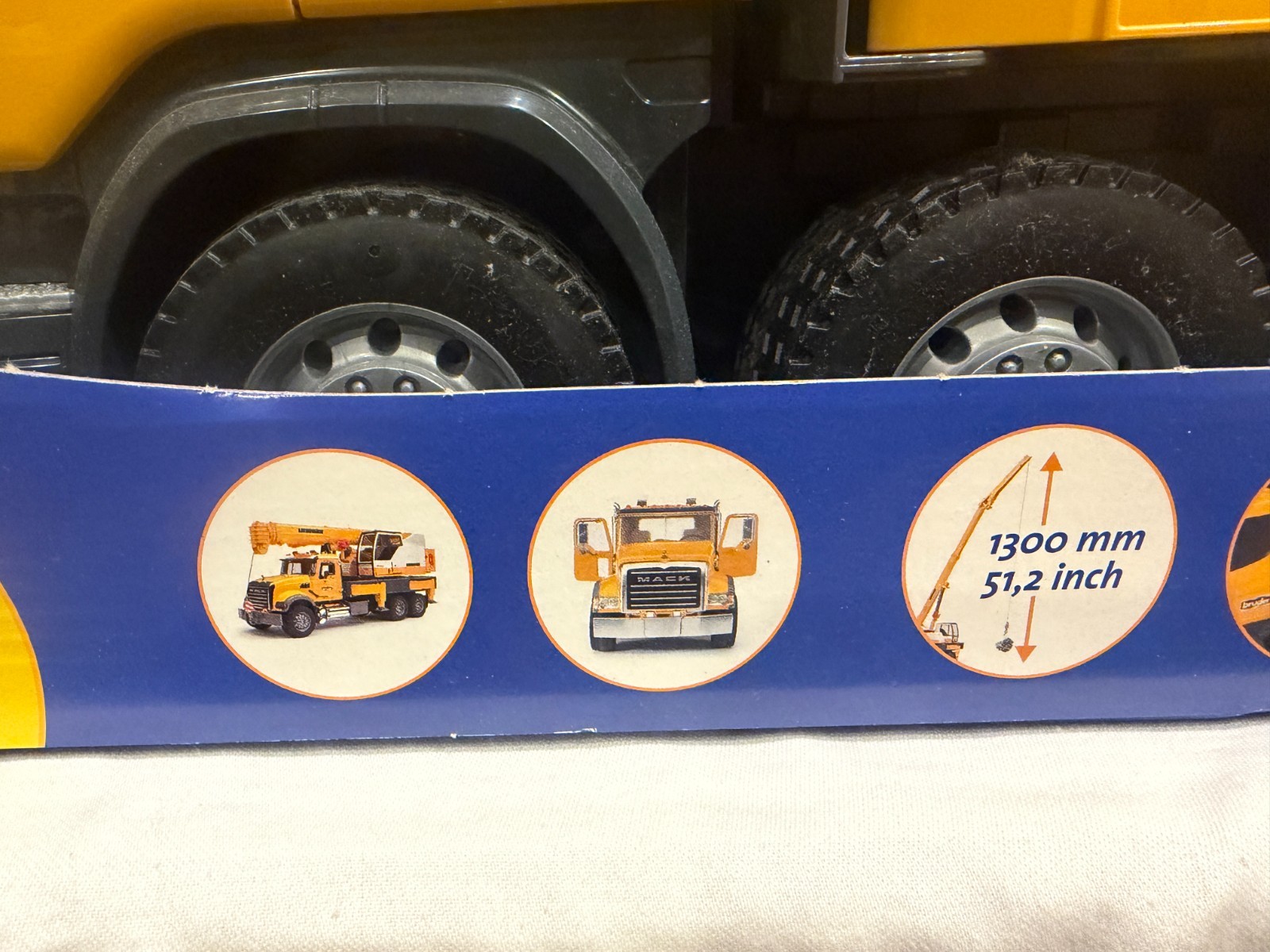 Bruder MACK Scania Liebherr Crane Truck w/ Light & Sound w/Wood Block (Open Box)