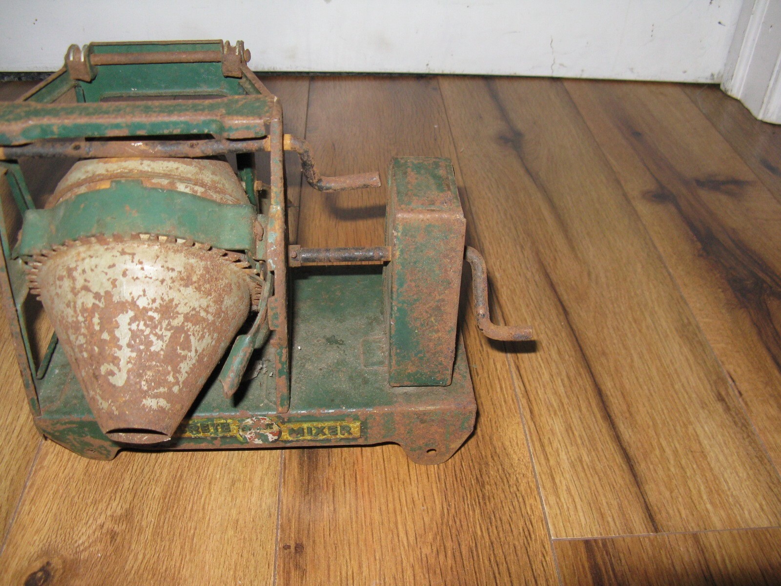 **PARTS REPAIR** Antique BUDDY L Green Concrete Cement Mixer Pressed Steel 1930s