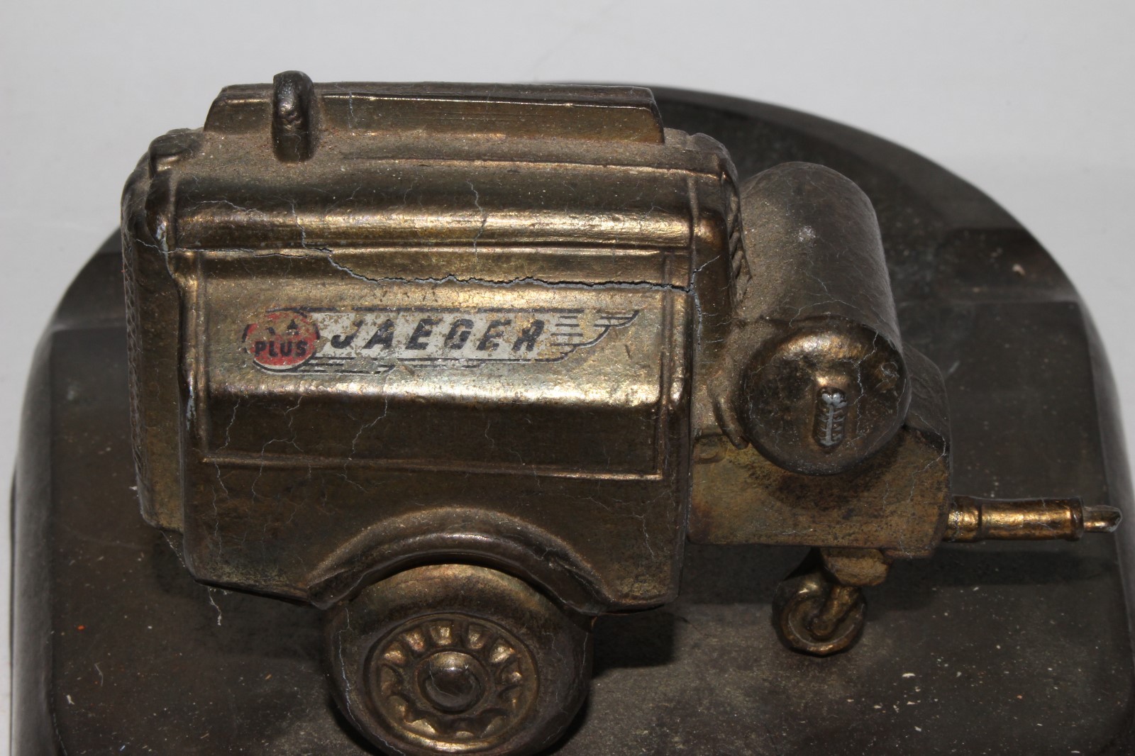 1930’s Jaegar Air Compressor Pot Metal Promo Ashtray, Original