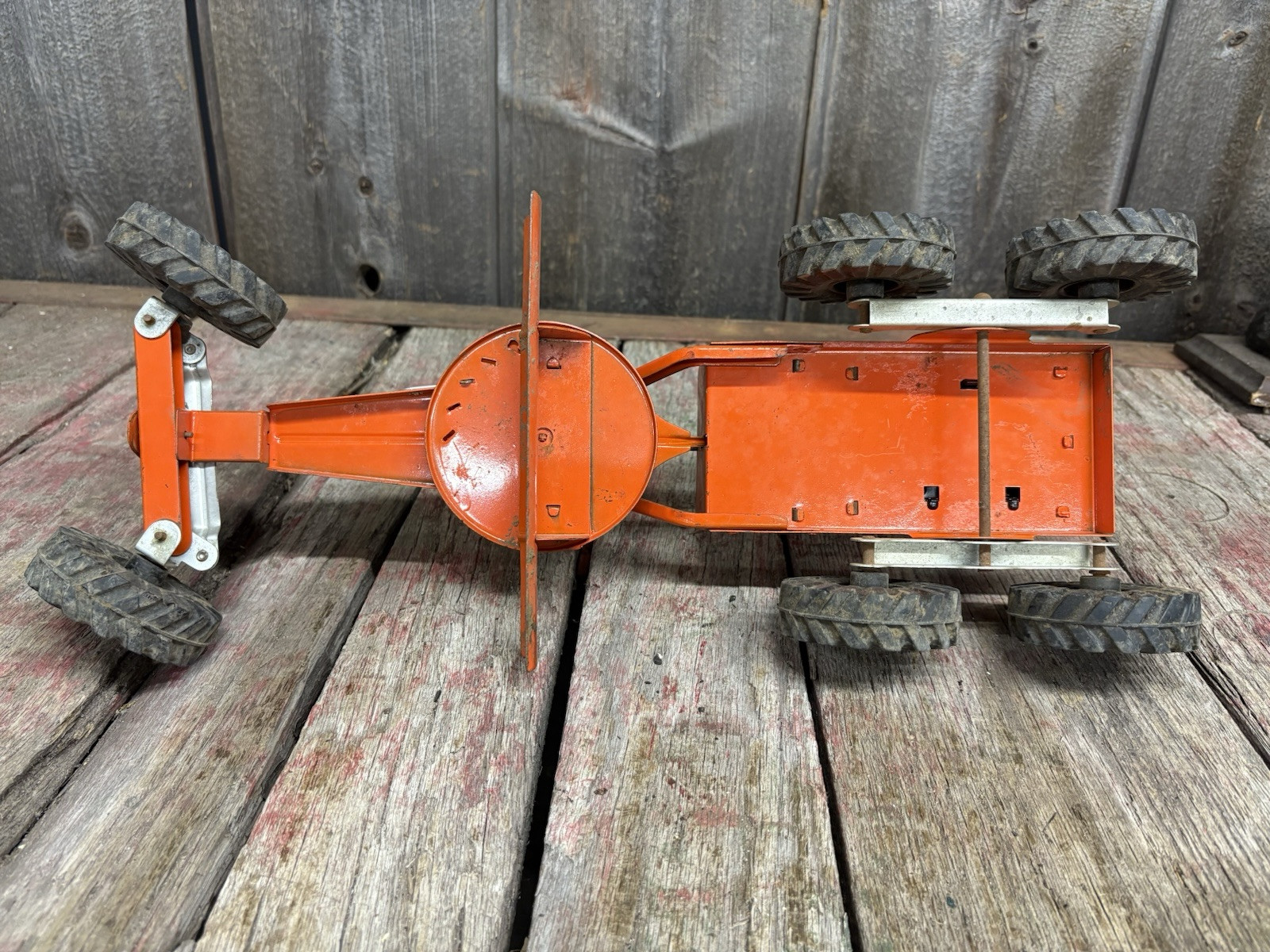 Vintage 1940’s Wyandotte Toy Co Pressed Steel Toy Road Grader Tractor VERY GOOD