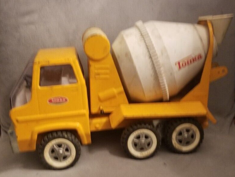 Tonka Cab Over Eng. Cement Mixer Truck Orange Steel, Whitewalls 1960’s