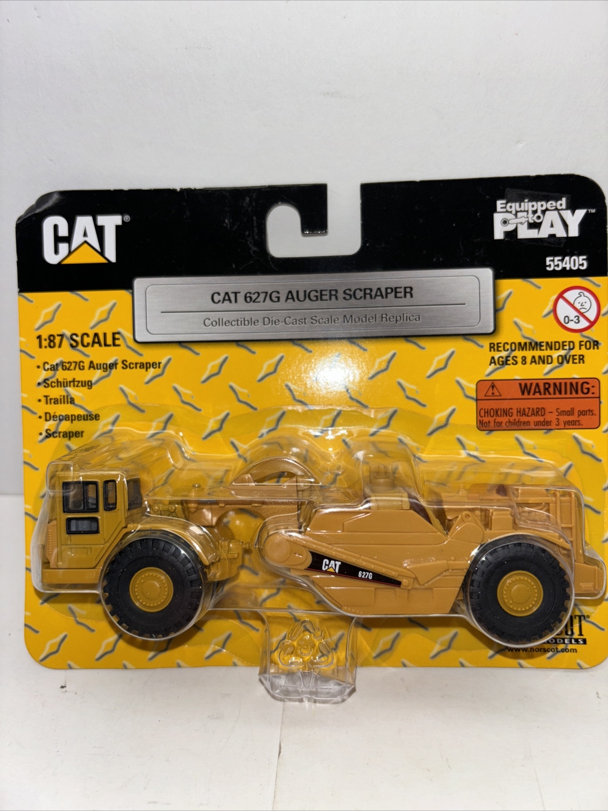 CAT 627G AUGER SCRAPER 1:87 Diecast Collectible 2005 NEW