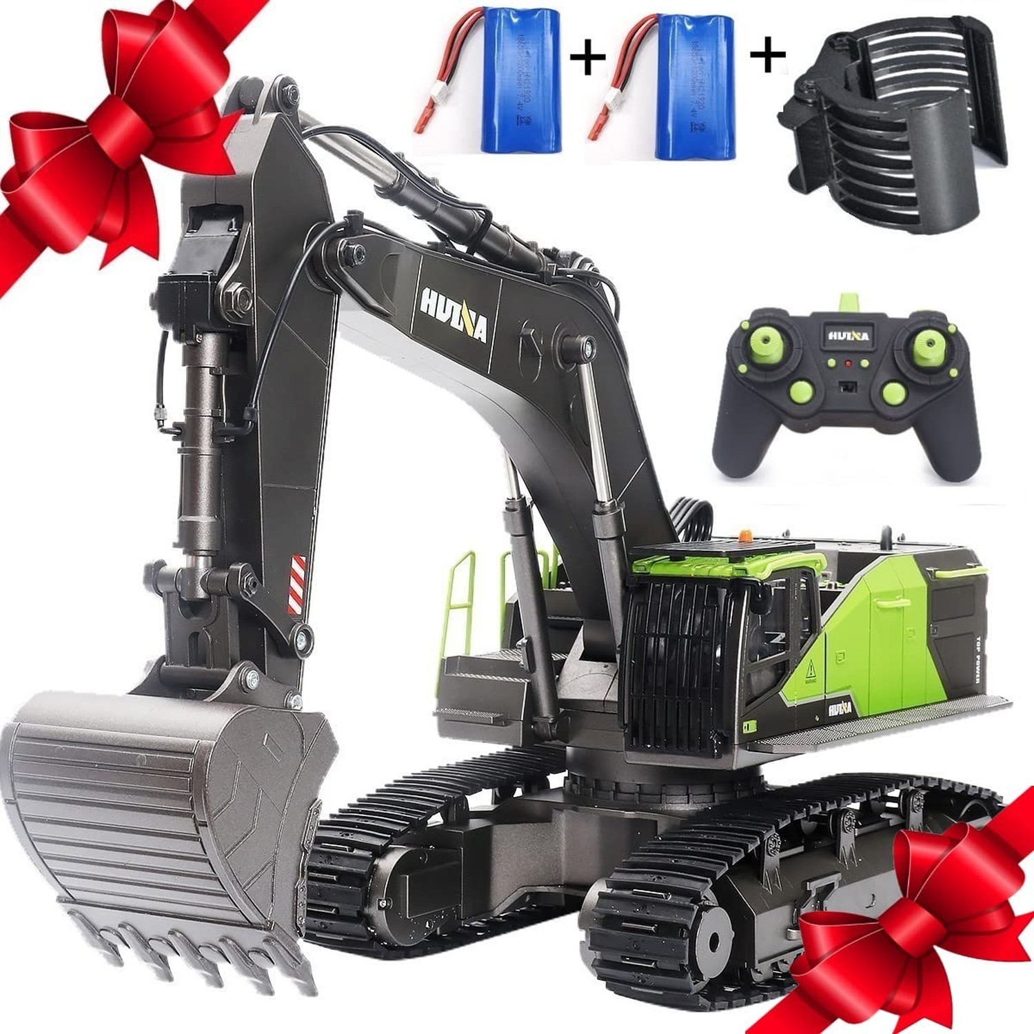 RC Excavator for Adults Huina 1593 Fully Functional 1:14 Toy 28 Channel Remot…