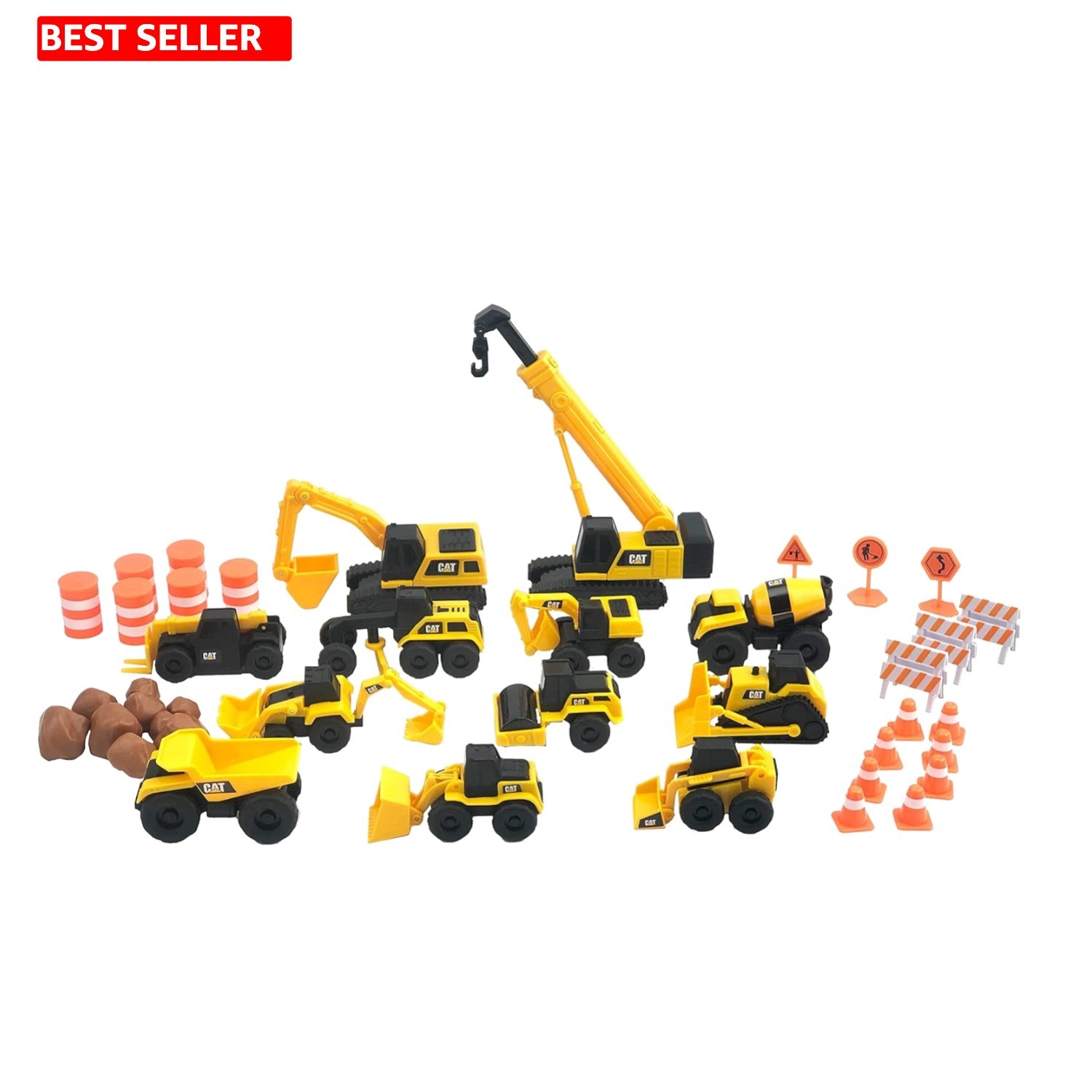 Ultimate CAT Little Machines Mega Set – 41 Pieces, Crane & Excavator Included