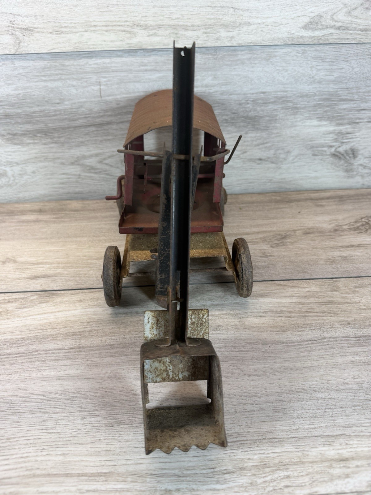 Vintage Turner Pressed Steel Crank Crane Shovel 1920s Construction Toy Original