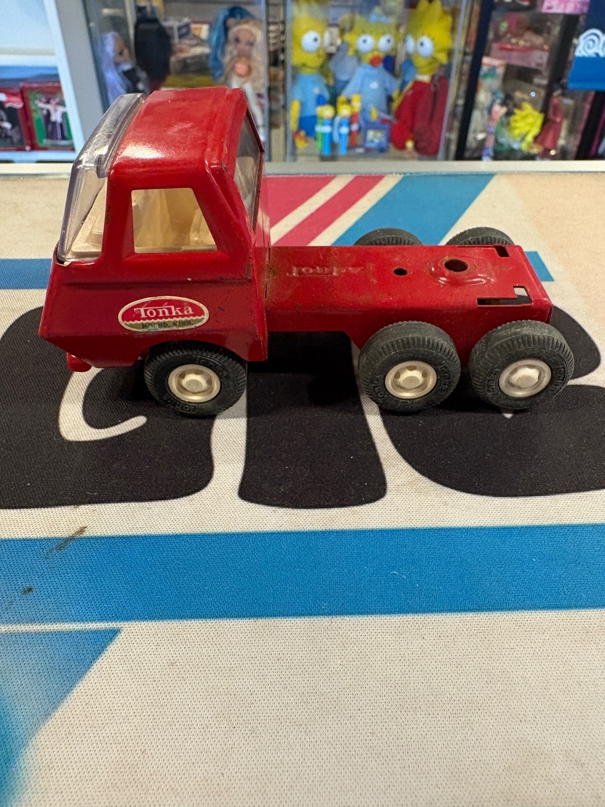 Vintage Tonka Mound. Minn #55010 Red Semi Truck Cab Pressed Steel Metal