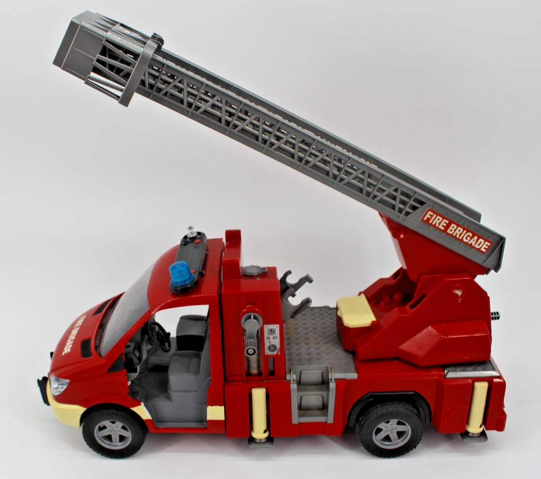 8 INCOMPLETE BRUDER Toy Trucks MAN Tow, Logging Truck, Dump, Garbage, Fire Truck