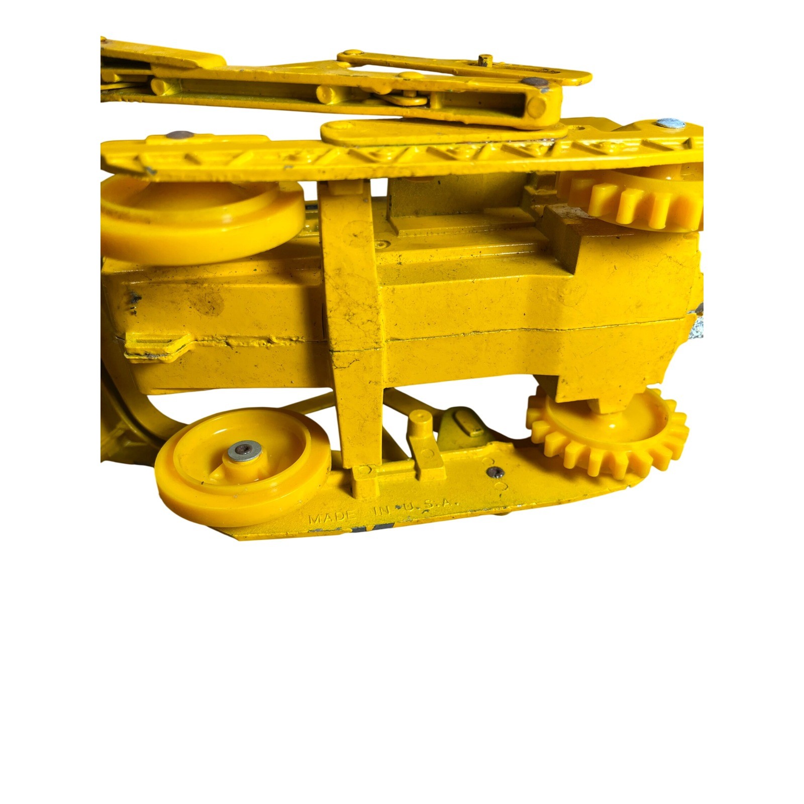 Vintage Ertl John Deere Diecast Bulldozer Crawler Yellow Made in USA Dyersville