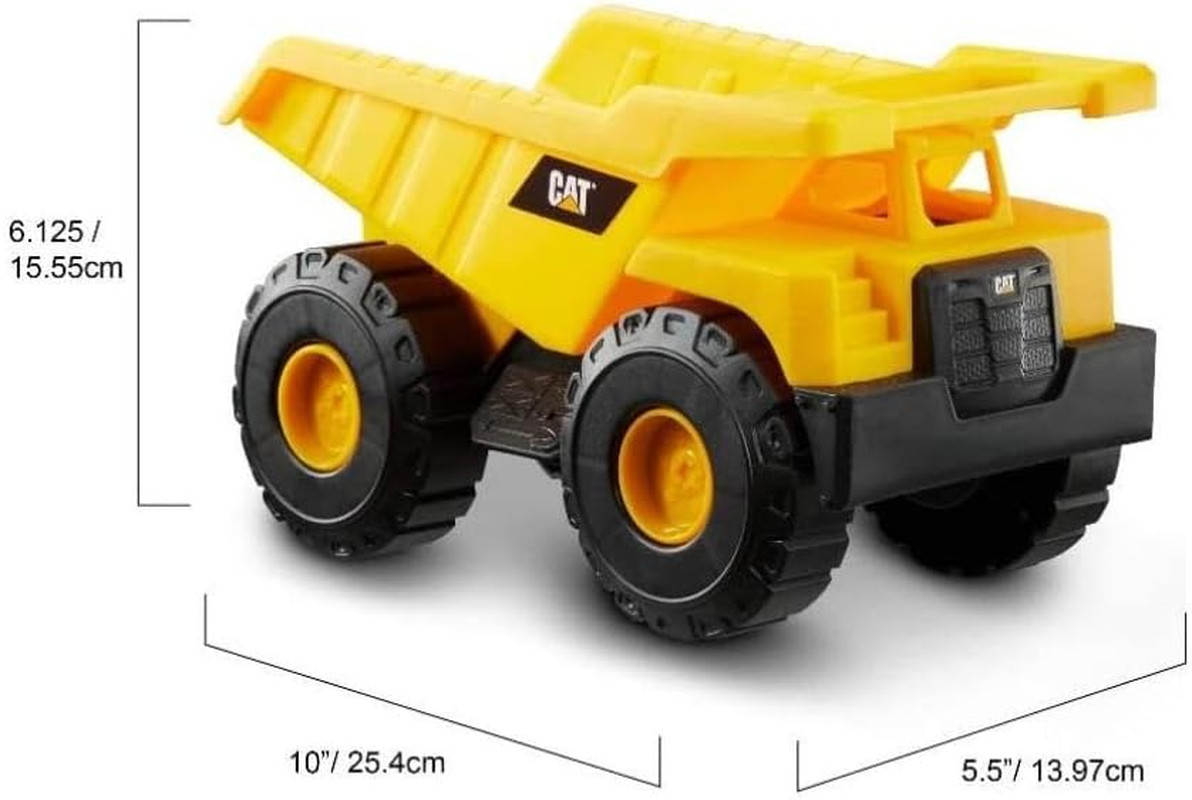 CAT Construction Toys, Construction Fleet 10″ Dump Truck Toy- Heavy‑Duty Plastic
