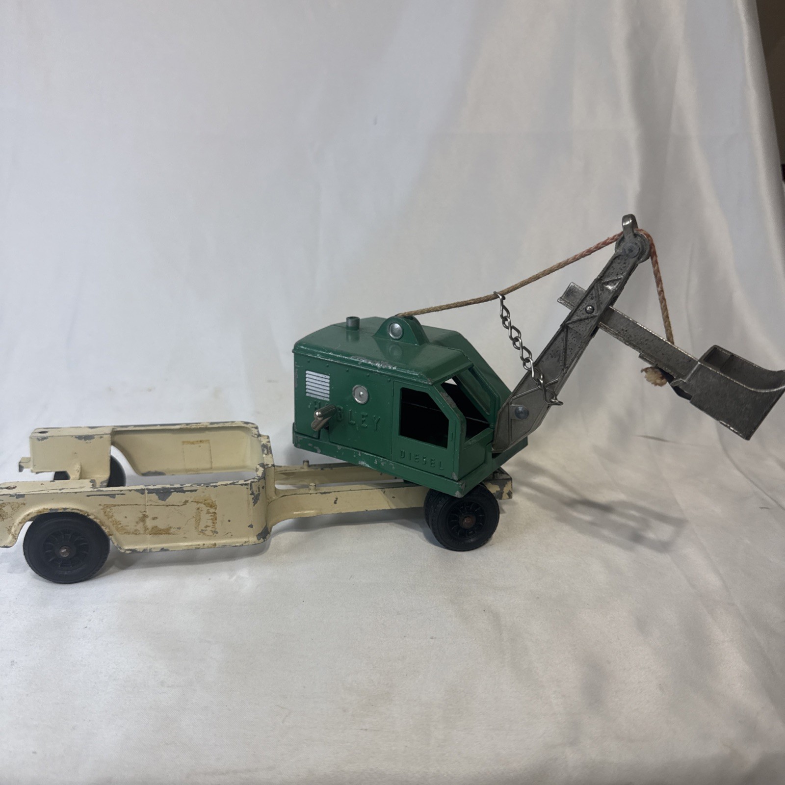 VINTAGE TOY 494 CONSTRUCTION HUBLEY DIGGER STEAM SHOVEL DRAGLINE PART RESTORE