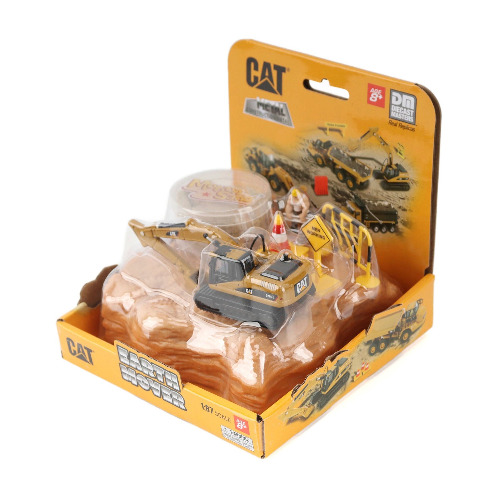 CAT Caterpillar M318D Wheel Excavator Earth Mover Playset Diecast 1:87 Scale –