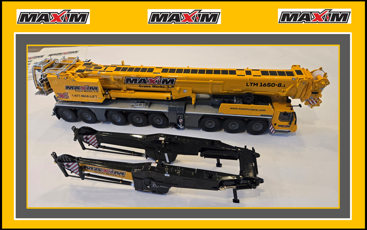 1/50 Custom Liebherr LTM 1650 Mobile Crane – IN MAXIM LIVERY – FREE SHIPPING