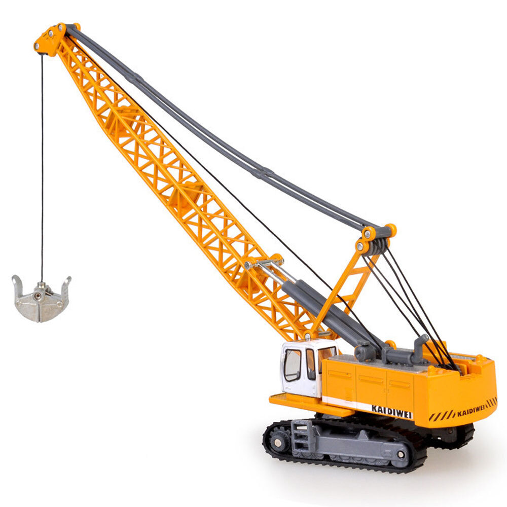 1:87 Scale Excavator Crane Diecast Toy Metal Construction Vehicle Model Figure
