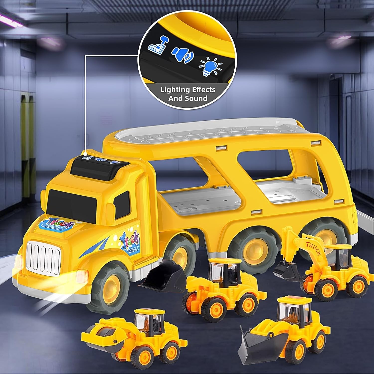 Construction Vehicle Toy Set for Kids 3-6 – Promote Creative Play with 5 Trucks!