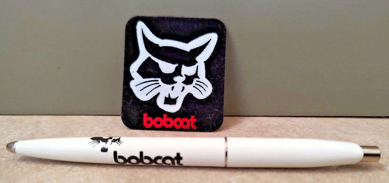 Vintage Bobcat Ink Pen & Felt Magnet – 1990s – Original Owner