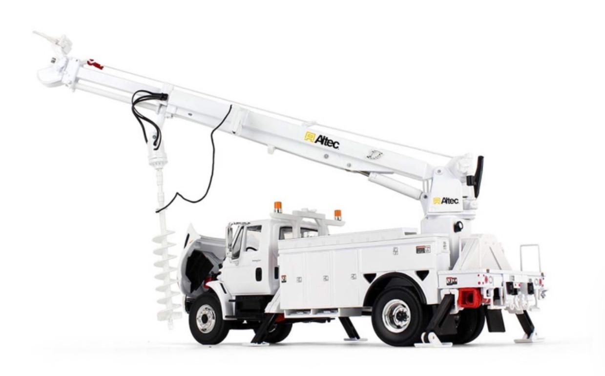 1:34 FirstGear International DuraStar Crane Truck with Drill Bit Diecast Model