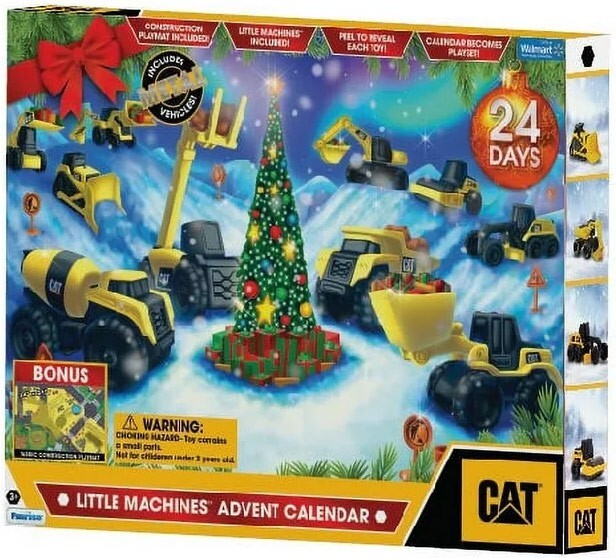CAT Little Machines 2023 Advent Calendar [24 Tiny Vehicles, Bonus Playmat]
