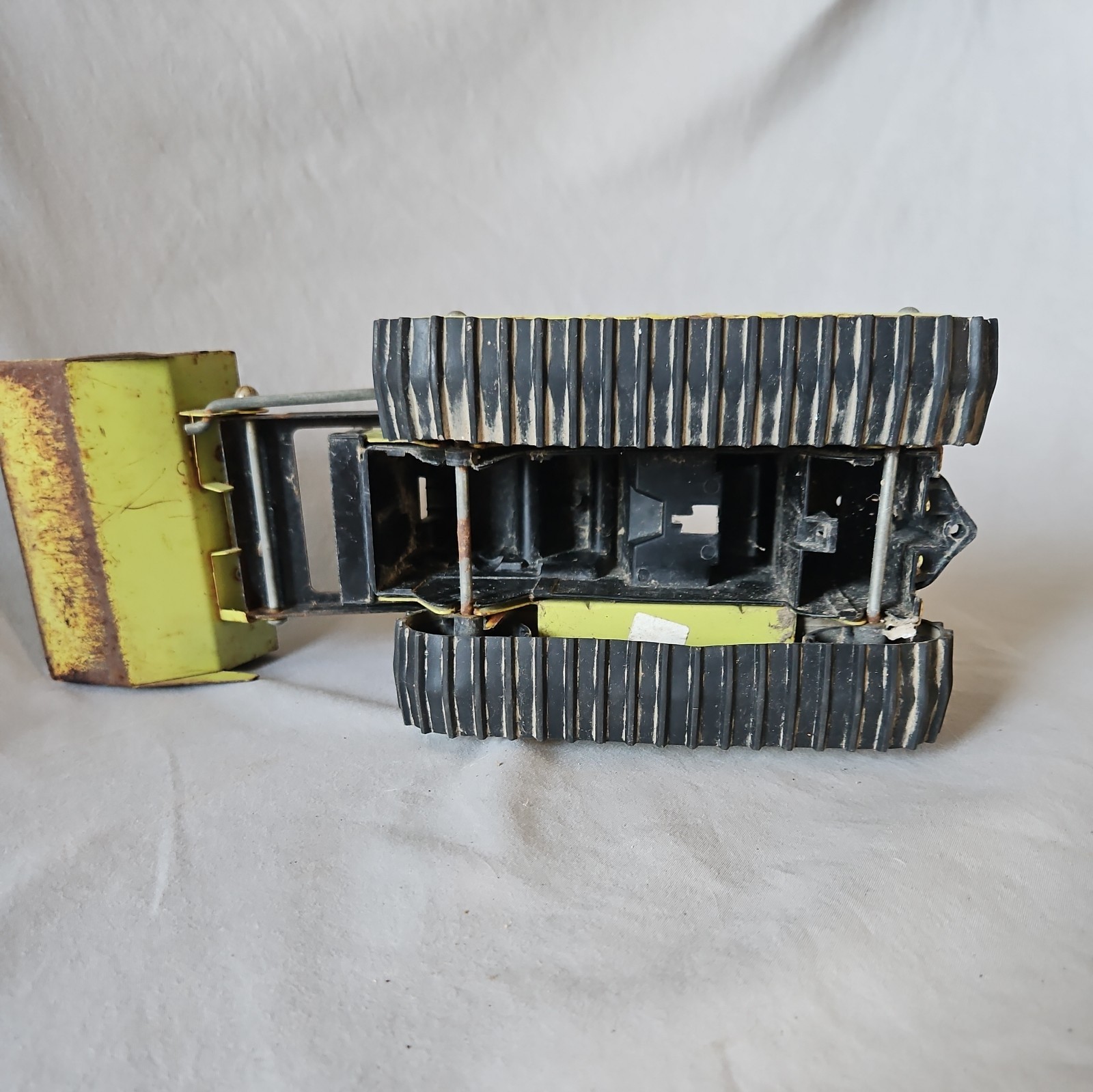 Vintage TONKA T-6 Front end Loader Excavator 1970s Green Steel Bulldozer Digger