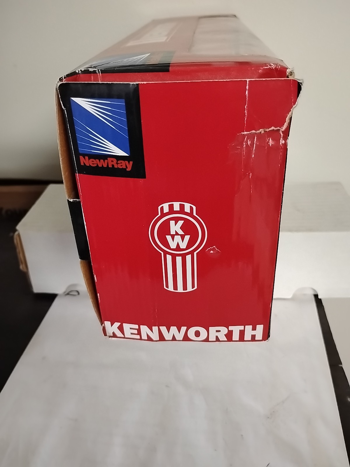 99 NewRay Kenworth W900 Cement Truck 1:32 Diecast Toy Orange Silver #11913