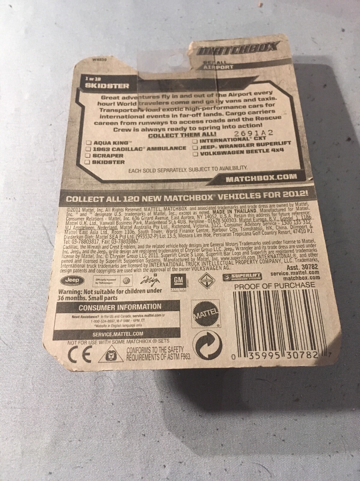 BRAND NEW MATCHBOX 2012 SKIDSTER #1/120 AIRPORT FACTORY SEALED