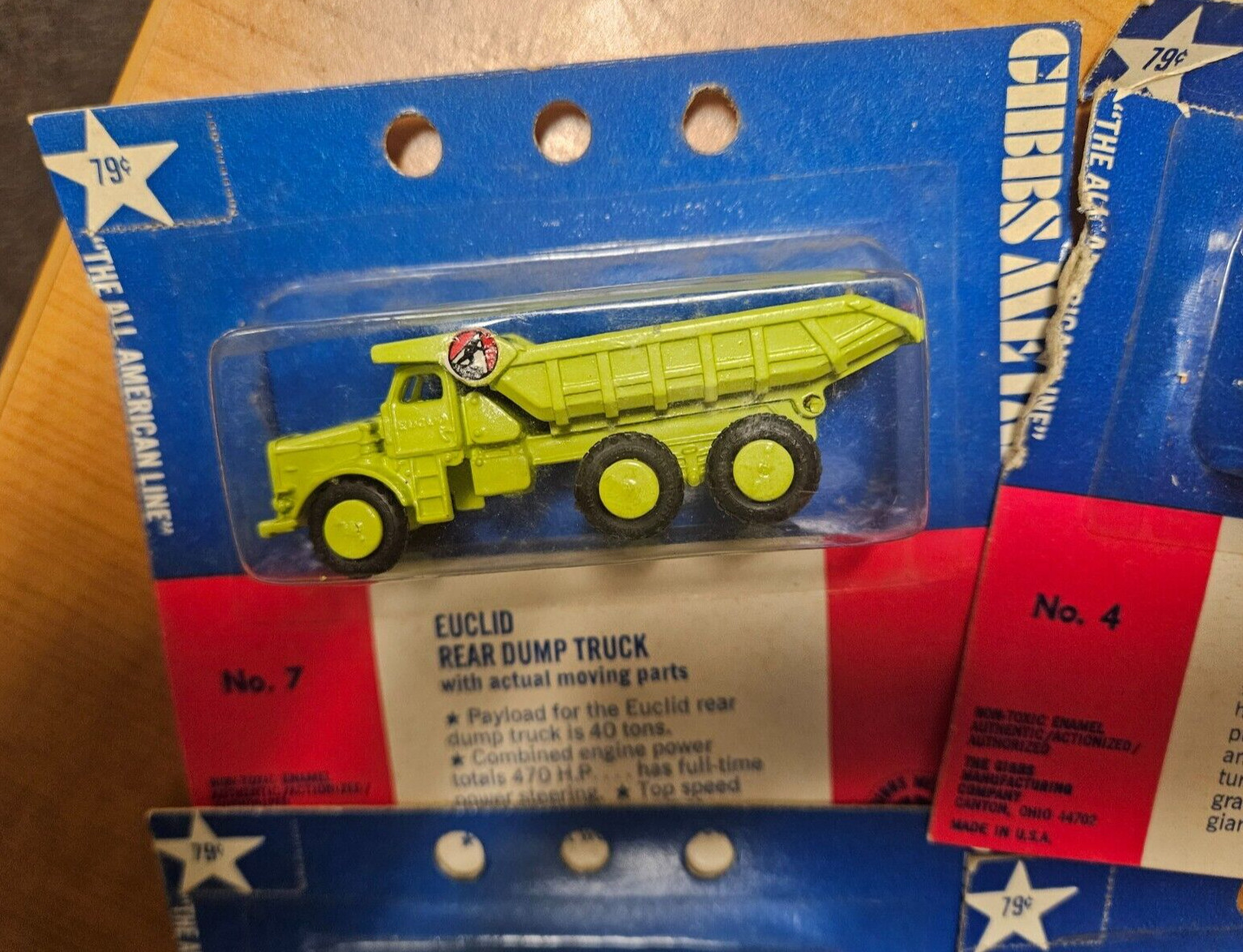 Gibbs Metal Minatures – DIE CAST vintage. Tractor Bulldozer and Rear Dump Truck