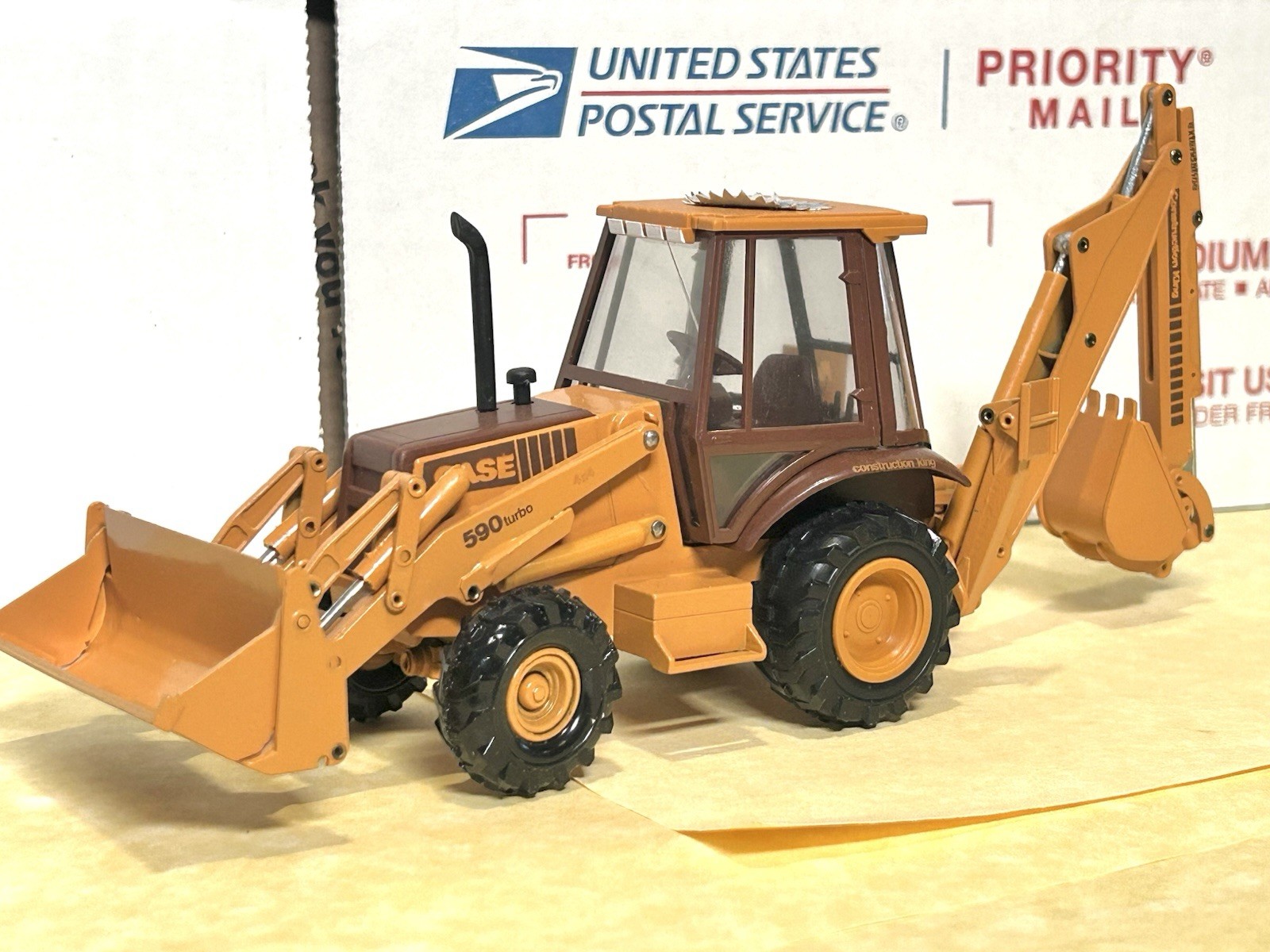 Conrad 1/35 Scale Case 590 Turbo Loader/Backhoe Ref. No. 2936-Near Mint & Boxed!
